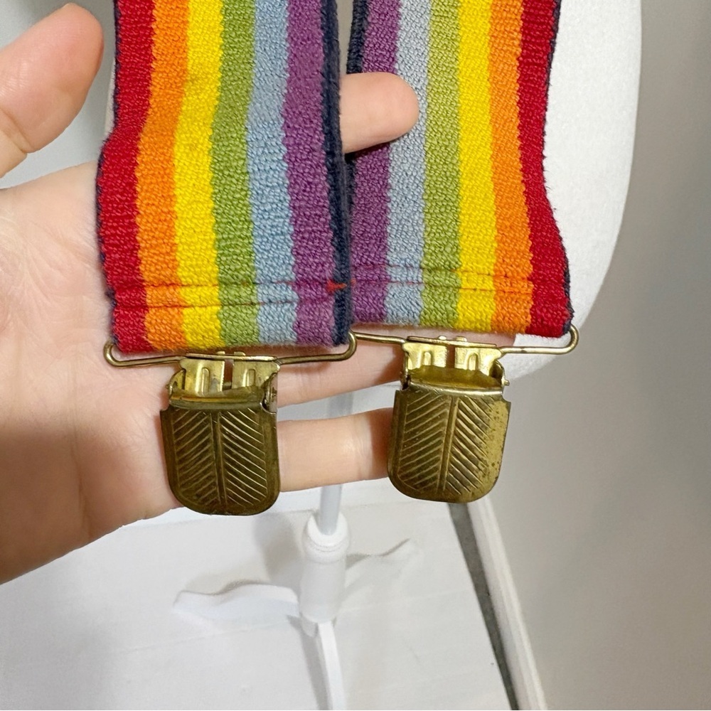 Danbury HIM II Britches Hitchers Rainbow Suspenders One Size Adjustable Bright - Picture 7 of 14